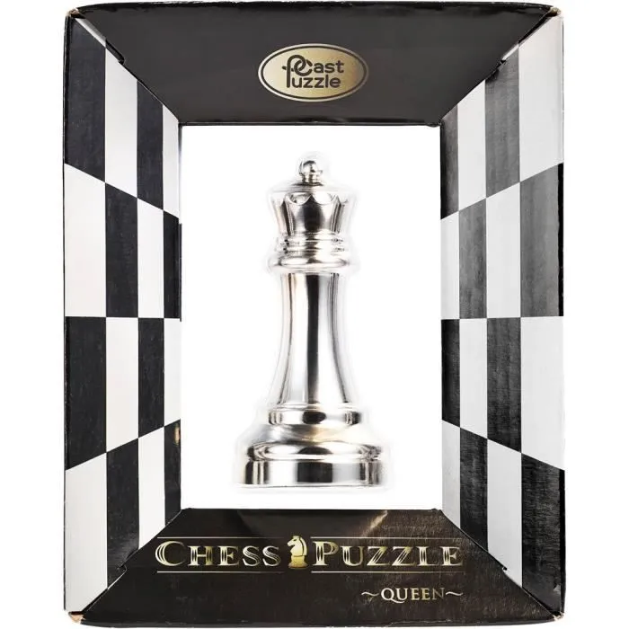 Jeu d'échecs en fonte - Reine - couleur argent - EUREKA-1