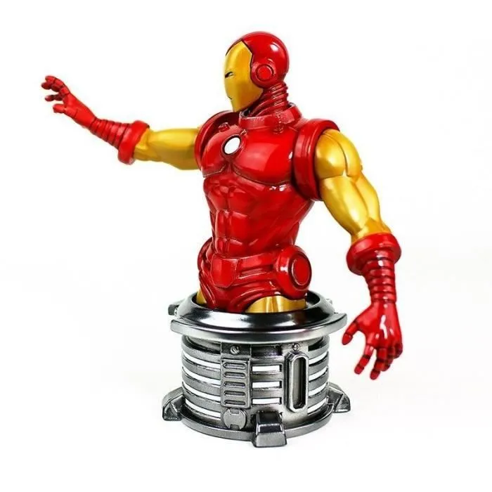 Buste Ironman 17cm - SEMIC - Marvel - Résine dorée - Garantie 2 ans-1