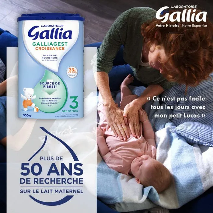 Lait en Poudre Premium 3 (900g) - Galliagest Dès 12 Mois-1
