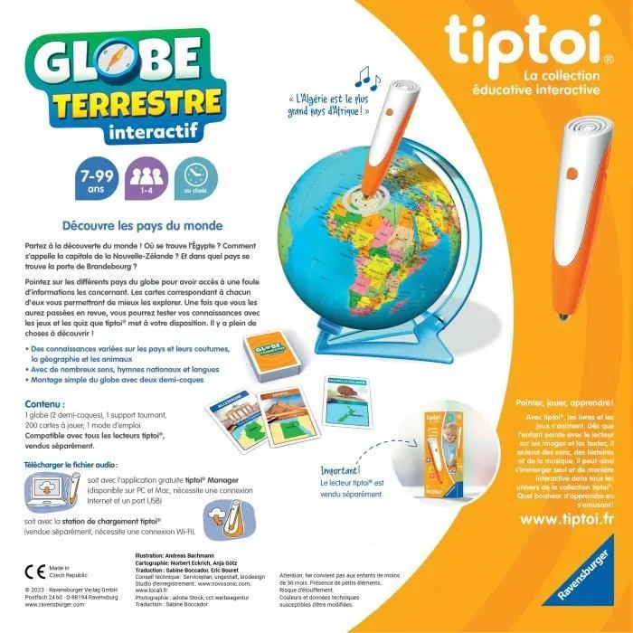 tiptoi® Globe terrestre interactif, 00000191, 7 ans, Ravensburger-4
