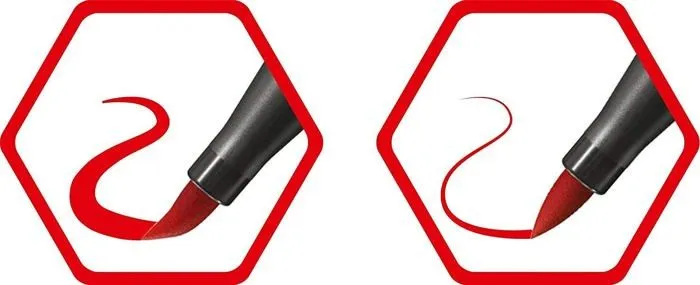 Feutres Stabilo - 568/46 - Feutre pinceau - Pen 68 brush - Lot x 10 feutres dessin a pointe pinceau - noir-2