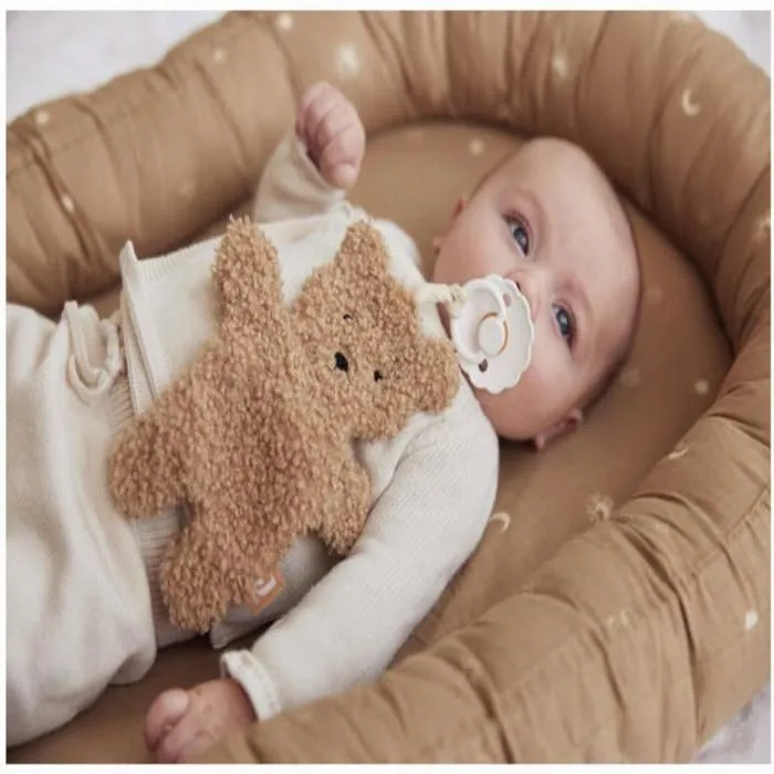 Attache sucette - JOLLEIN - Teddy Bear Biscuit - Marron - Porte tétine bébé-3