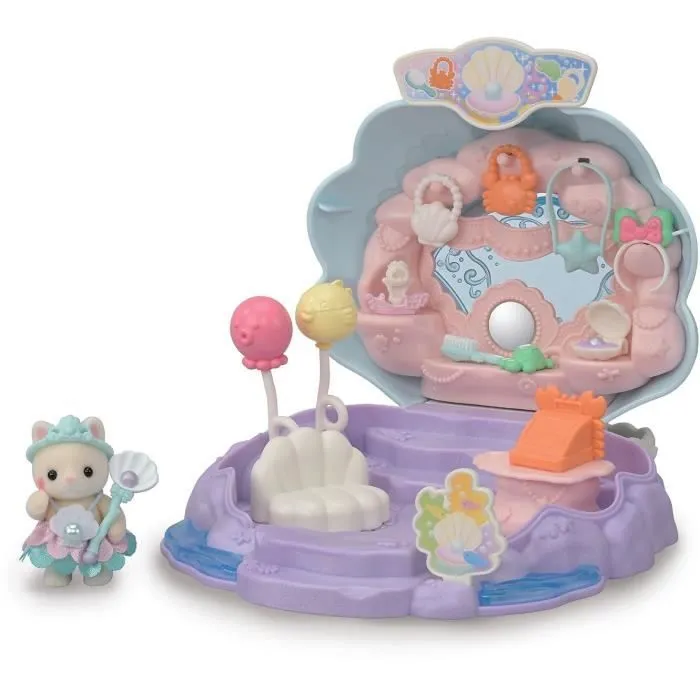 Coffret Boutique - SYLVANIAN FAMILIES - Boutique des Sirènes - Accessoires et Poignée Intégrée-1