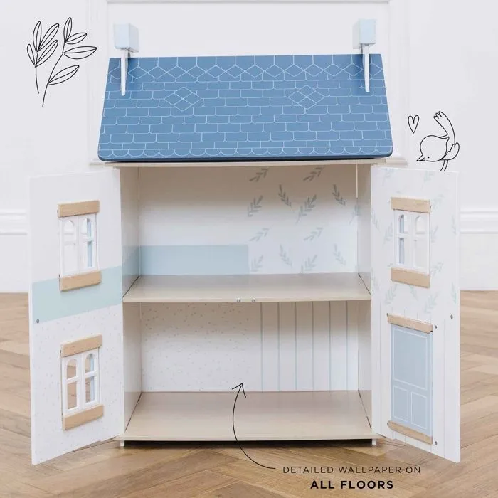 Maison de poupée - Le Toy Van - Sky - Bois naturel - Bleu pastel - 3 ans et plus-1
