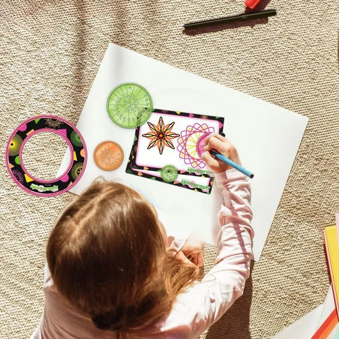 Party town Spirograph Neon Spirographe Enfant 8 Ans Mandala Designer Kit Mandala Enfant Kit Dessin Enfant Jeu Creatif Fille 8 Ans-4