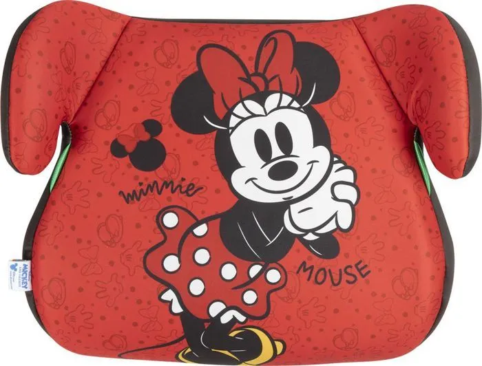 Tataway Siège auto rehausseur Disney Minnie Mouse i-Size ECE R129, sécurité enfant 125-150 cm, graphisme Minnie sur fond rouge-5