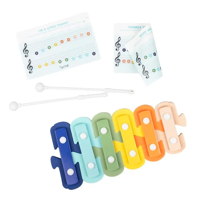 Jouet musical - Tiger Tribe - Xylophone pour le bain - 6 touches en métal - 2 partitions imperméables - Flottant-0