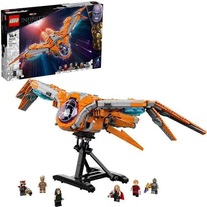 LEGO® Marvel 76193 Le Vaisseau des Gardiens, Jouet de Vaisseau Spatial, Figurine Groot, Thor, Jouet Avengers, Super Héros LEGO-0