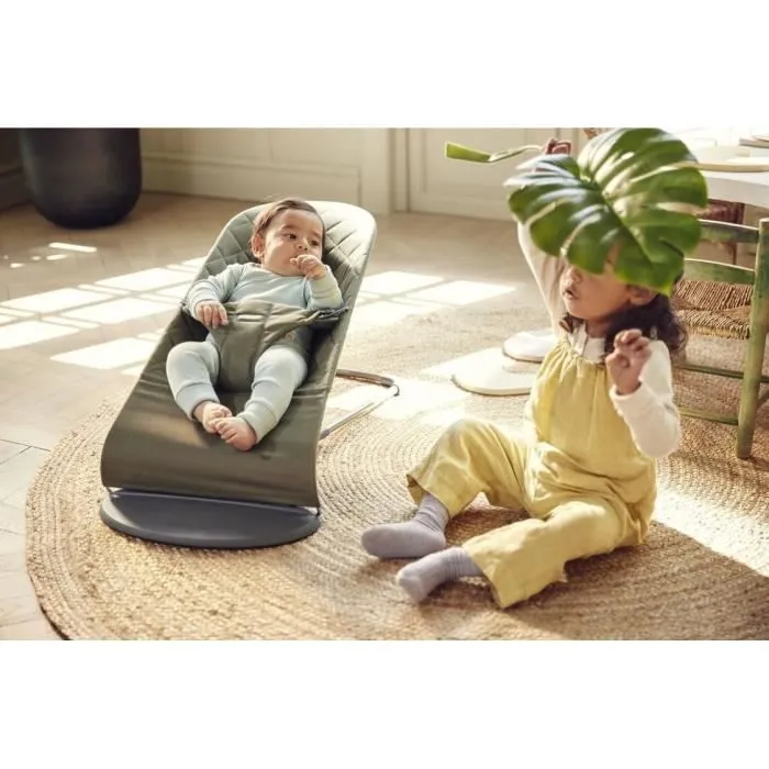 BabyBjörn Transat Bliss Cadre gris foncé Coton Mix Tissé Matelassage Classique Vert foncé-2