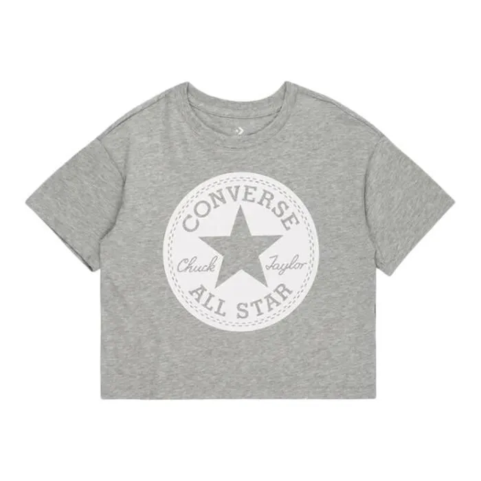 Tee Shirt Enfant - CONVERSE - CNVG Sig Chuck Patch - Gris - Regular - Manches courtes-0