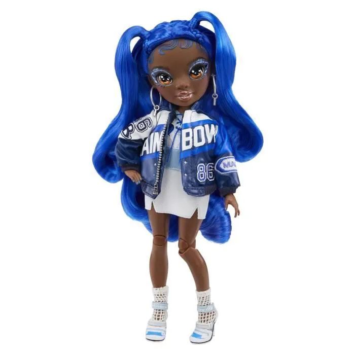 Poupée mannequin Rainbow High S4 - Coco Vanderbalt - Bleu - Accessoires inclus-0