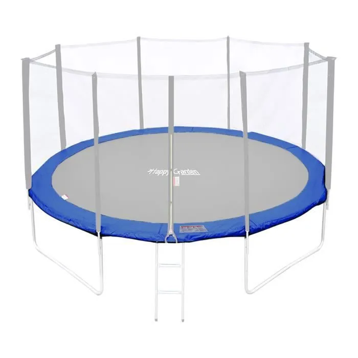 Matelas de protection - HAPPY GARDEN - Ø370cm - Réversible bleu/vert - Rembourrage épais - Sécurité enfant-2