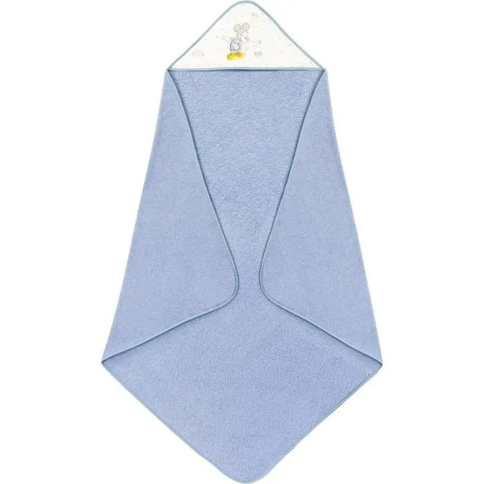 Disney cape de bain Mickey Mouse junior 100 x 100 cm coton bleu-0