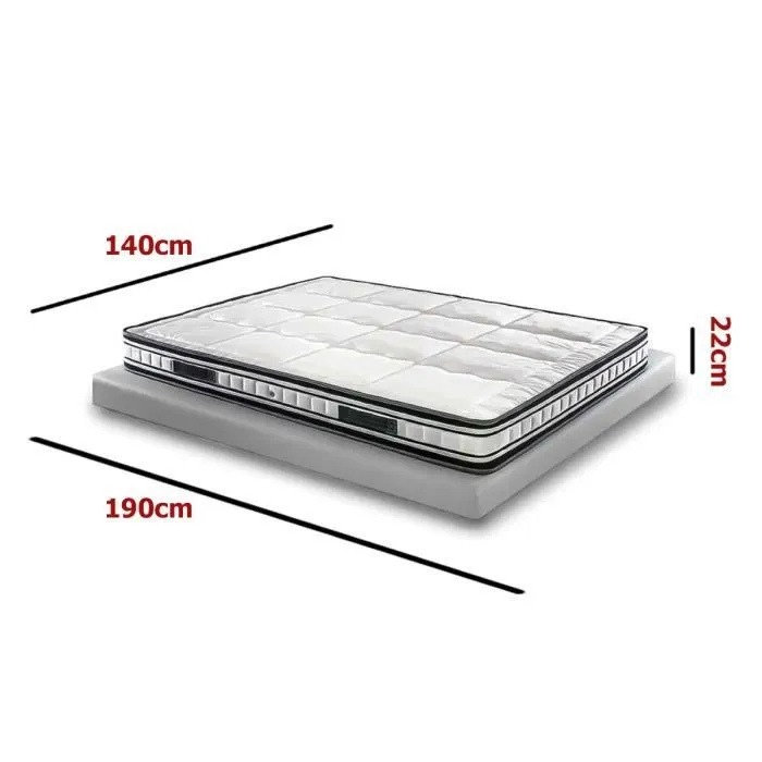 Matelas - SLEEP - Elite Confort - 140x190 cm - Confort Ferme - Anti-acarien-1