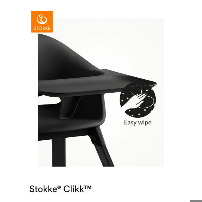 Chaise haute Stokke® Clikk™ noir naturel (Black Natural)-1