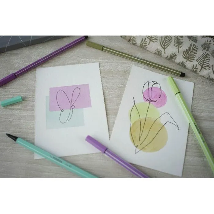 Feutre de dessin - STABILO - Pen 68 - 66 feutres - Pointe ogive - Pour enfants à partir de 3 ans-3