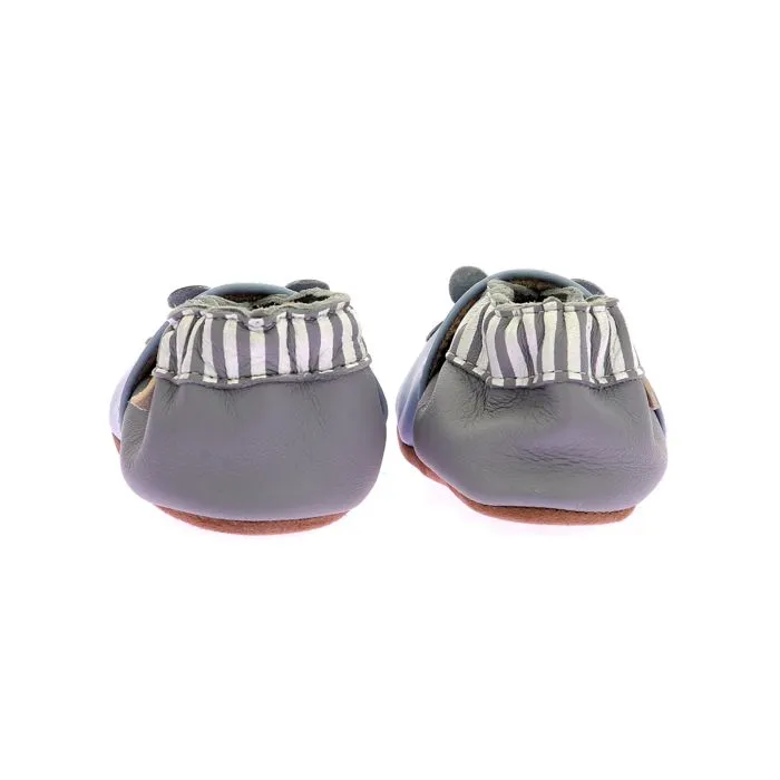 Chaussons - ROBEEZ - Hippolyte - Cuir - Bleu - Taille 23/24-2