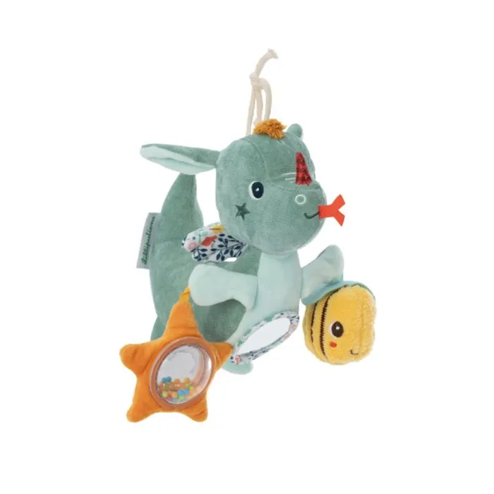 Peluche Dragon Acti-nomade - Joe - Sons et Reflets - Orange-0