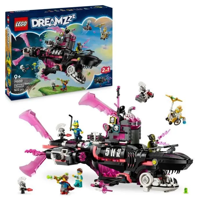 LEGO Dreamzzz 71500 Le Sous-Marin Requin Des Cauchemars - Jeu Créatif Pour Garçon 9 Ans-0
