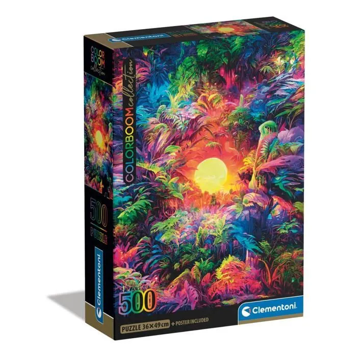 Puzzle 500 pièces + poster : Colorboom - Jungle Psychédélique-1