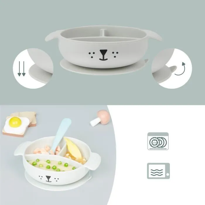 Babymoov Coffret Repas 15-24 m LEARN'ISY, 1 Bol, 1 Tasse, 1 Bavoir, 1 Cuillère, Chien-4