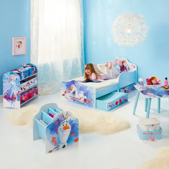 La Reine des Neiges 2 - Lit pour enfants avec tiroirs de rangement sous le lit - pour matelas 140cm x 70cm-1