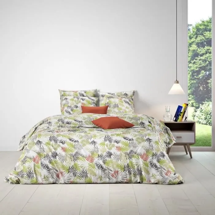 Housse de couette 220x240 cm + 2 taies d'oreiller 63x63 cm 100% Coton 57 fils Tokyo-0