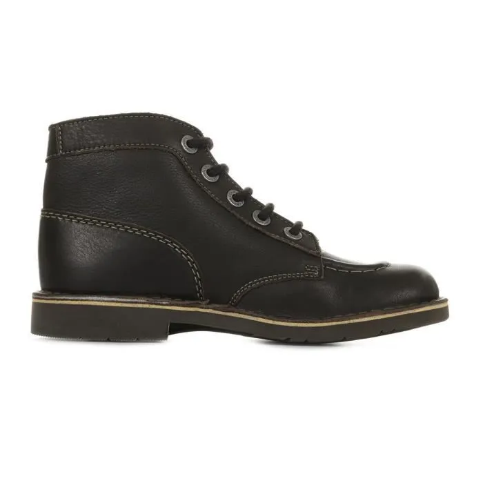 Bottillons - KICKERS - Kick Col - Marron - Cuir - Compensé-3