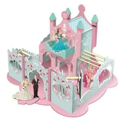 Figurine Château Dans Nuages - PAPO - 60150 - Pour Enfant de 3 ans - Rose et blanc - 4 pièces-0