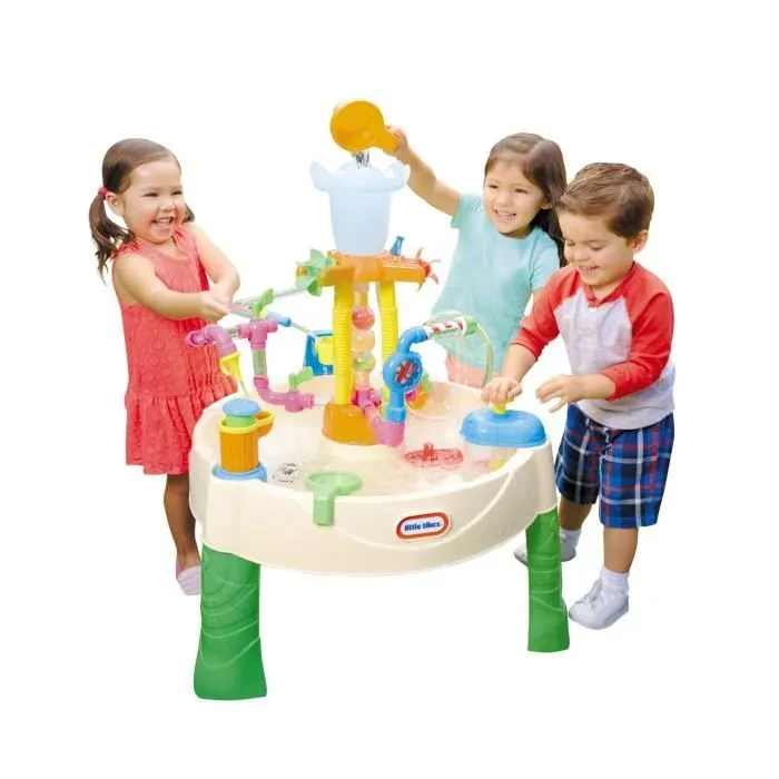 Table d'eau fontaine Little Tikes - Usine à Fontaines - PVC - 75x75x95cm - Garçon et Fille - 24 mois+-1