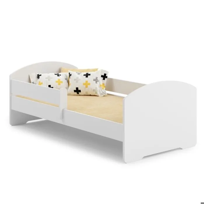 Lit enfant 160x80 cm +SOMMIER+MATELAS avec BARRIERE DE SECURITE-1