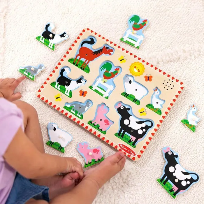 Melissa & Doug - Puzzle sonore animaux de la ferme-1