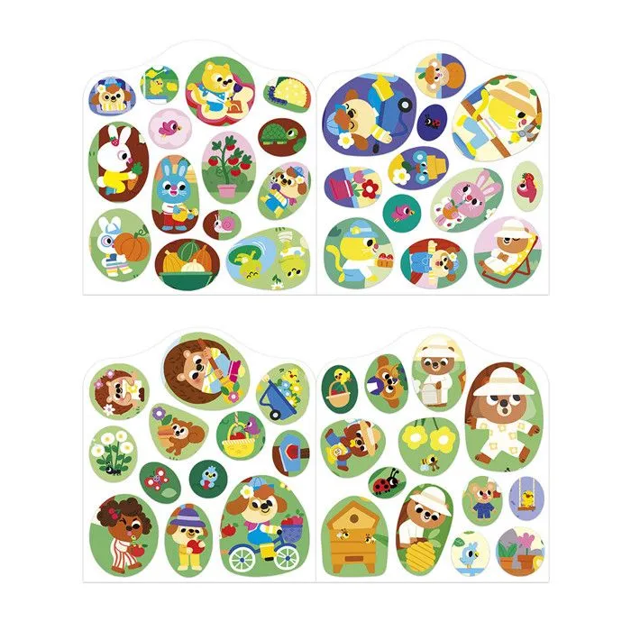 Stickers - Cahier de Stickers Repositionnables - Thème Le Jardin - Dès 18 mois - Loisir Créatif Enfant-3