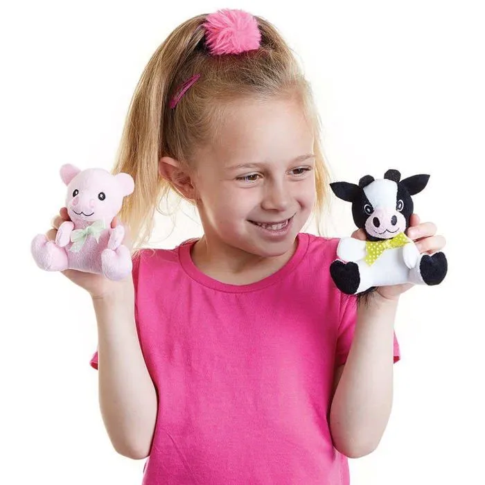 Peluche Baker ross - FC933 - Peluches Animaux de la Ferme - Lot de 4, Jouets pour Enfants ()-1