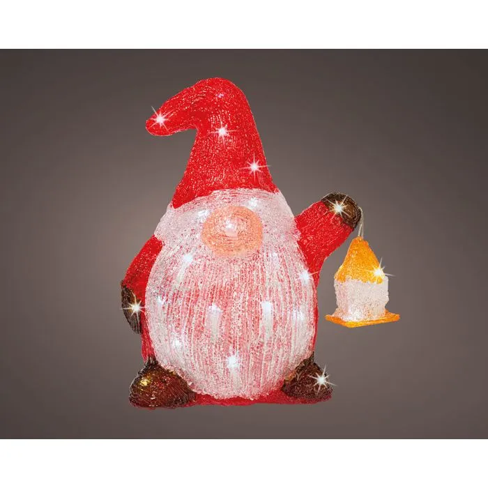 Figurine - GENERIQUE - Nain Led Acrylique - 25x17x29cm - 40 Leds - Extérieur-1