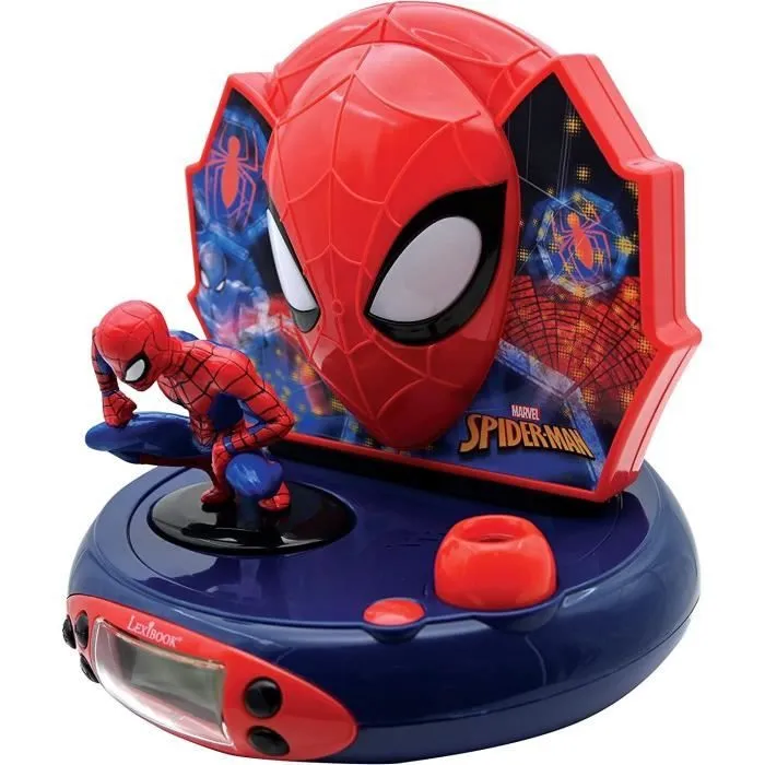 SPIDER-MAN - Réveil projecteur avec effets sonores et veilleuse intégrée - LEXIBOOK-0