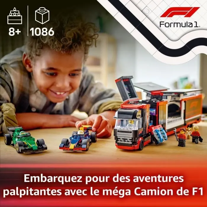 LEGO City 60445 Camion de F1 avec voitures de F1 RB20 et AMR24 - Jeu pour garçon dès 8 ans-2