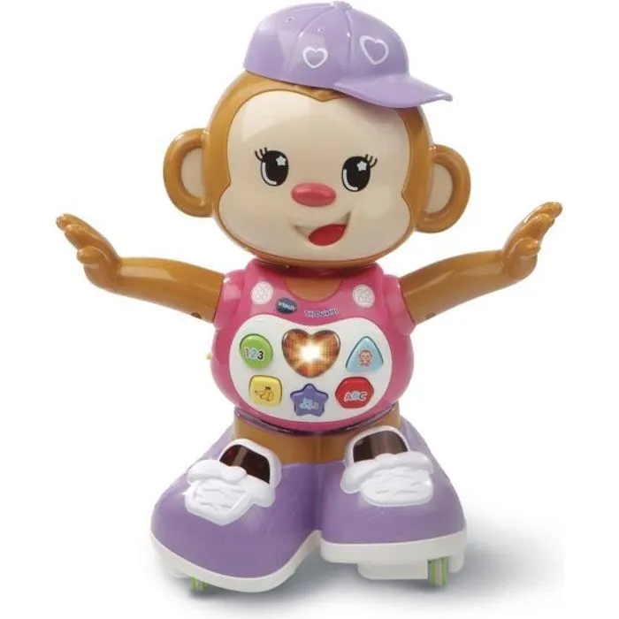 VTECH BABY - Titi Ouistiti Rose - Petit Singe Interactif-0