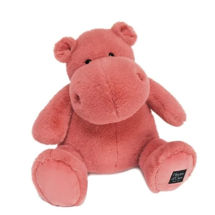 Peluche hippopotame - HISTOIRE D'OURS - 40CM - Rose - Mixte - Naissance-0