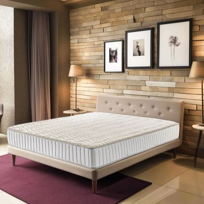 Matelas 200x200 cm Mousse Poli Lattex Indformable - 23 CM Trs Ferme Oreiller Mmoire Protge Matelas 200 200-0