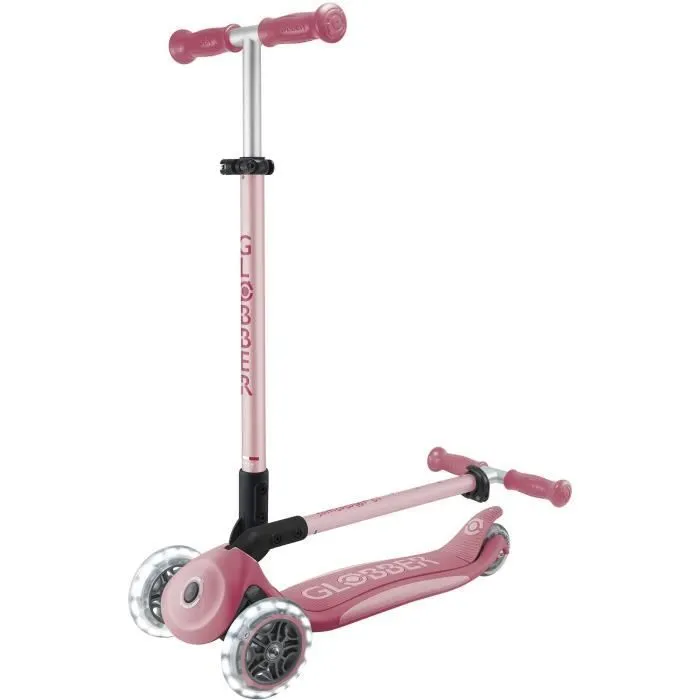 Globber - Trottinette PRIMO FOLDABLE PLUS LIGHTS V2 - Rose pastel-6