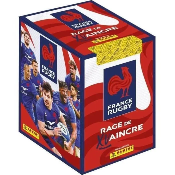 Boite de 36 pochettes de stickers et cartes RUGBY EDF - PANINI-0