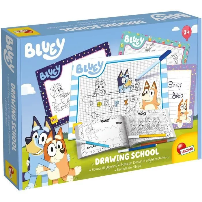 Ecole de dessin - Bluey drawing school - Kit complet pour apprendre à dessiner - LISCIANI-0
