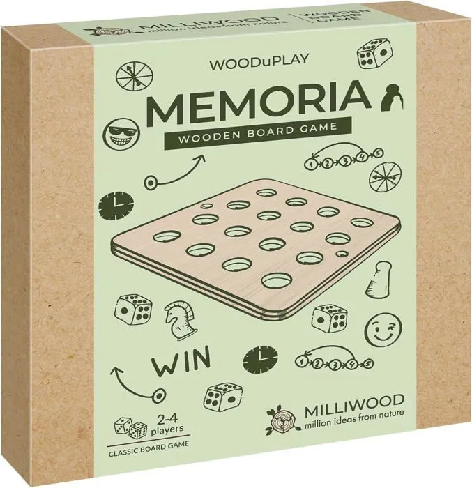 Memory - Jeu de Société en Bois pour Enfants - Jeu de Société pour Toute la Famille - Milliwood-2