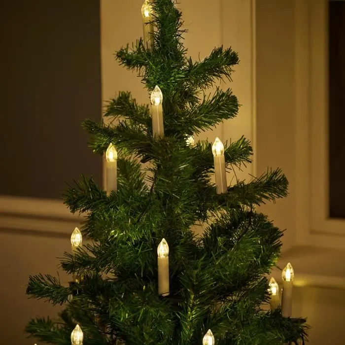 Guirlande lumineuse - Lights4fun - 20 Bougies Blanches LED - 5,90m - Intérieur - Noël-3