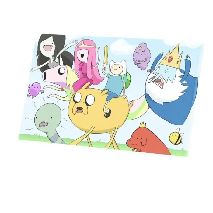 Tableau Décoratif Adventure time Finn Dessin Anime Enfant Cartoon (49 cm x 30 cm)-0
