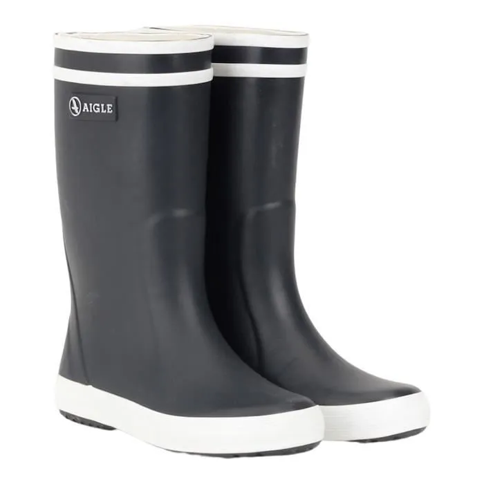 Bottes enfant - Aigle - Lolly Pop 2 - Caoutchouc - Marine/blanc - Haute tige-1