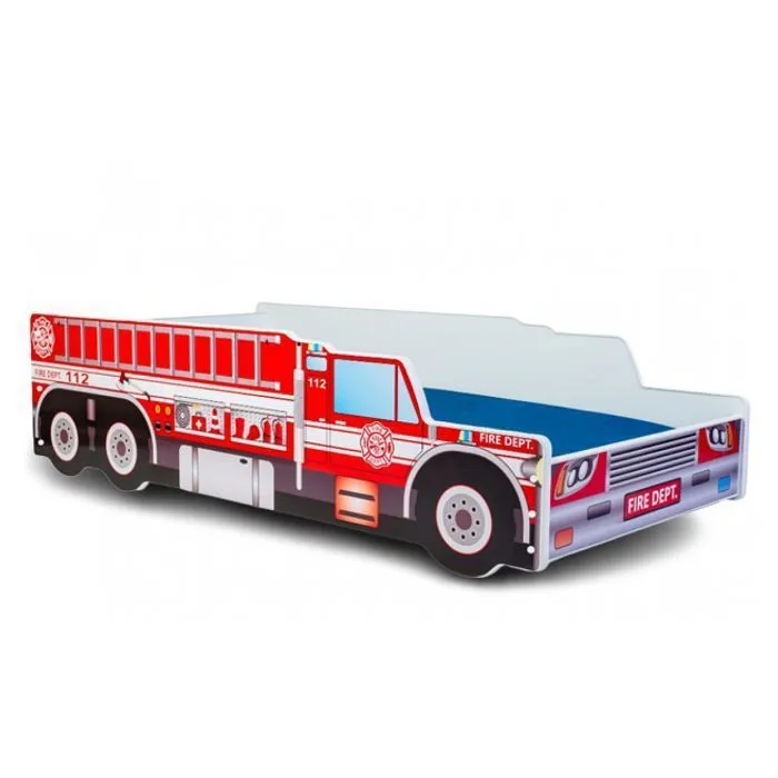 Lit enfant "FIRE TRUCK" sommier avec matelas 160x80 cm-0