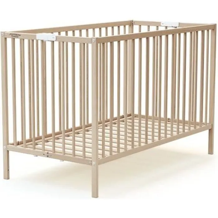 Lit Pliant Brut - FORMULA BABY - 60 x 120 cm - Bois - Lit à barreaux-2