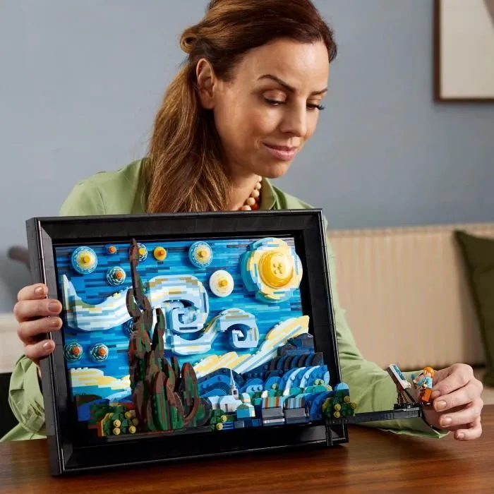 LEGO Ideas 21333 Vincent Van Gogh - La Nuit Étoilée, Reproduction de Tableau sur Toile-5